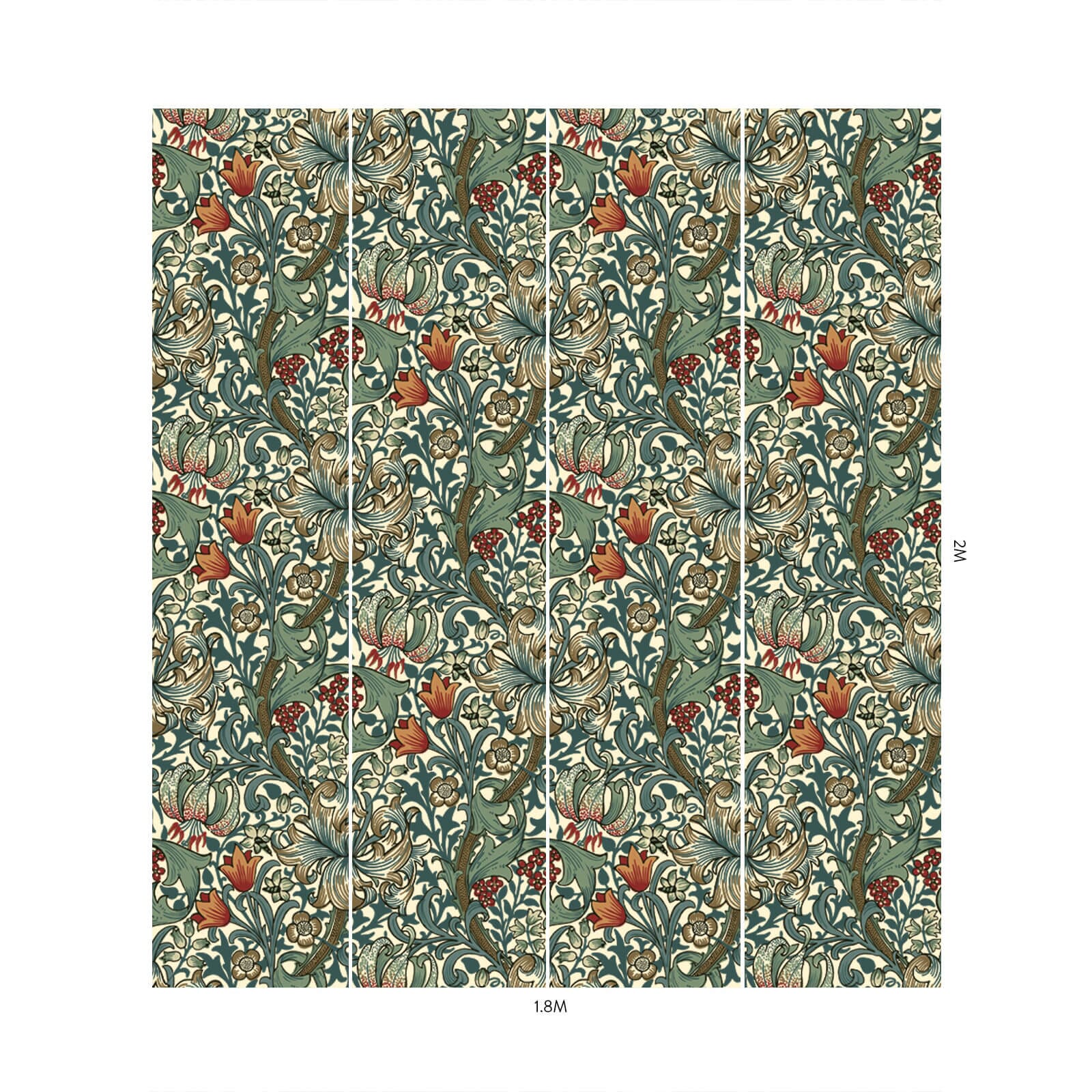 GOLDEN LILY Wallpaper - Premium Ecru Floral Wallpaper for Home Decor | Perfect for Living Room, Bedroom & Nursery