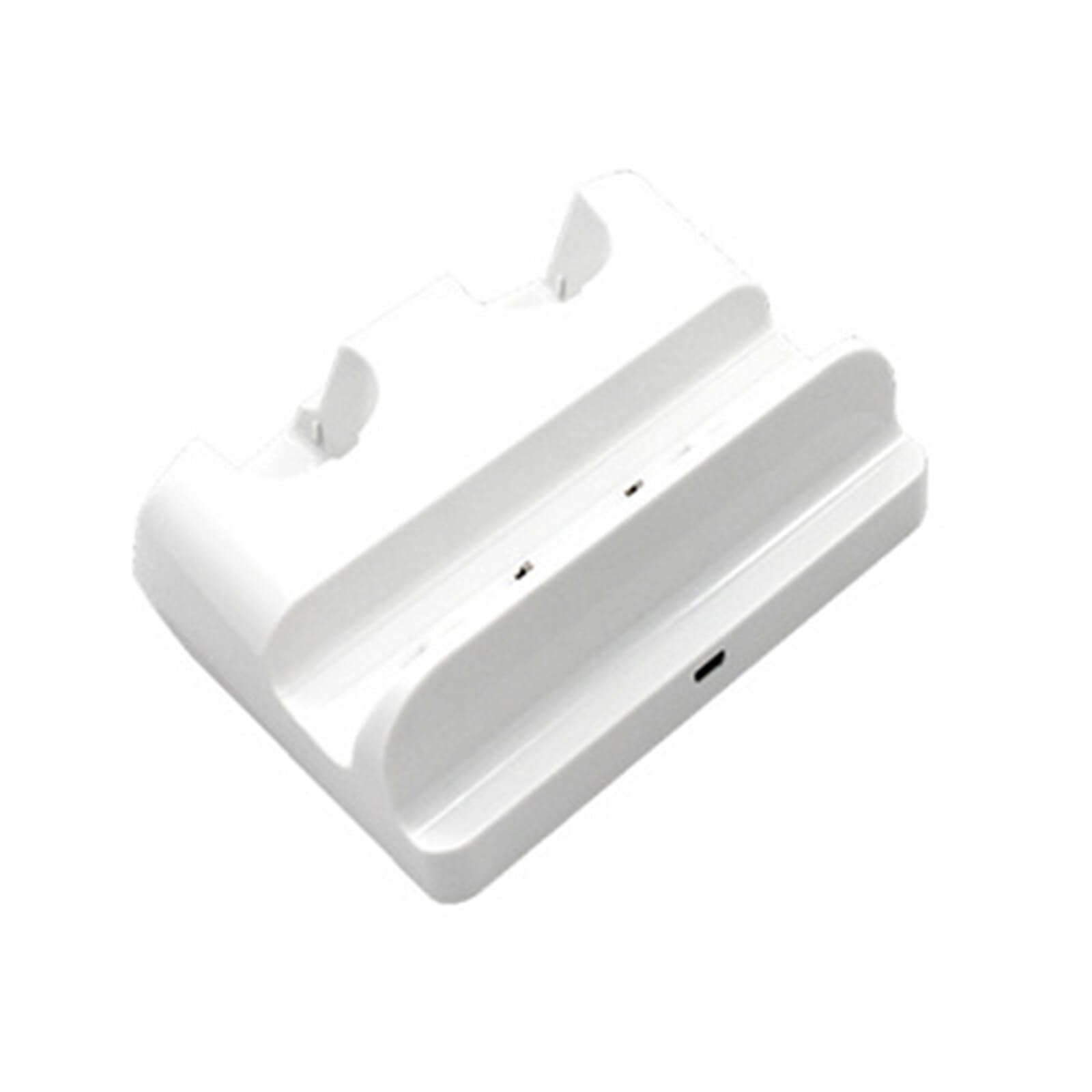 Wii Remote Battery Charger Station - Dual USB Charging Dock with LED Indicator & 2 Rechargeable Batteries for Nintendo Wii Controllers (White) | Perfect for Gaming Sessions & Family Entertainment