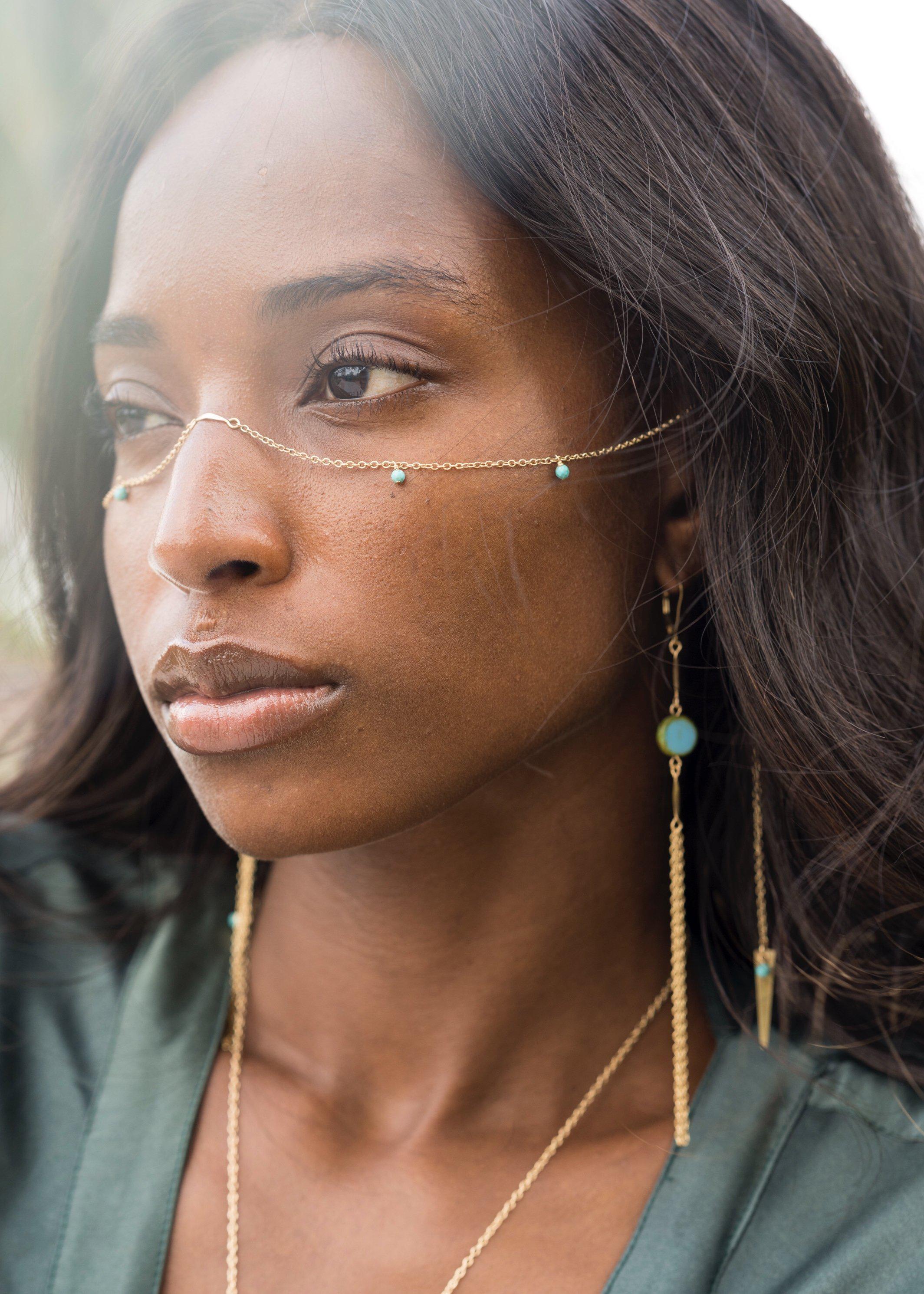 Elegant Arrow Vine Face Chain Necklace for Women - Boho Chic Jewelry for Festival, Party & Everyday Wear
