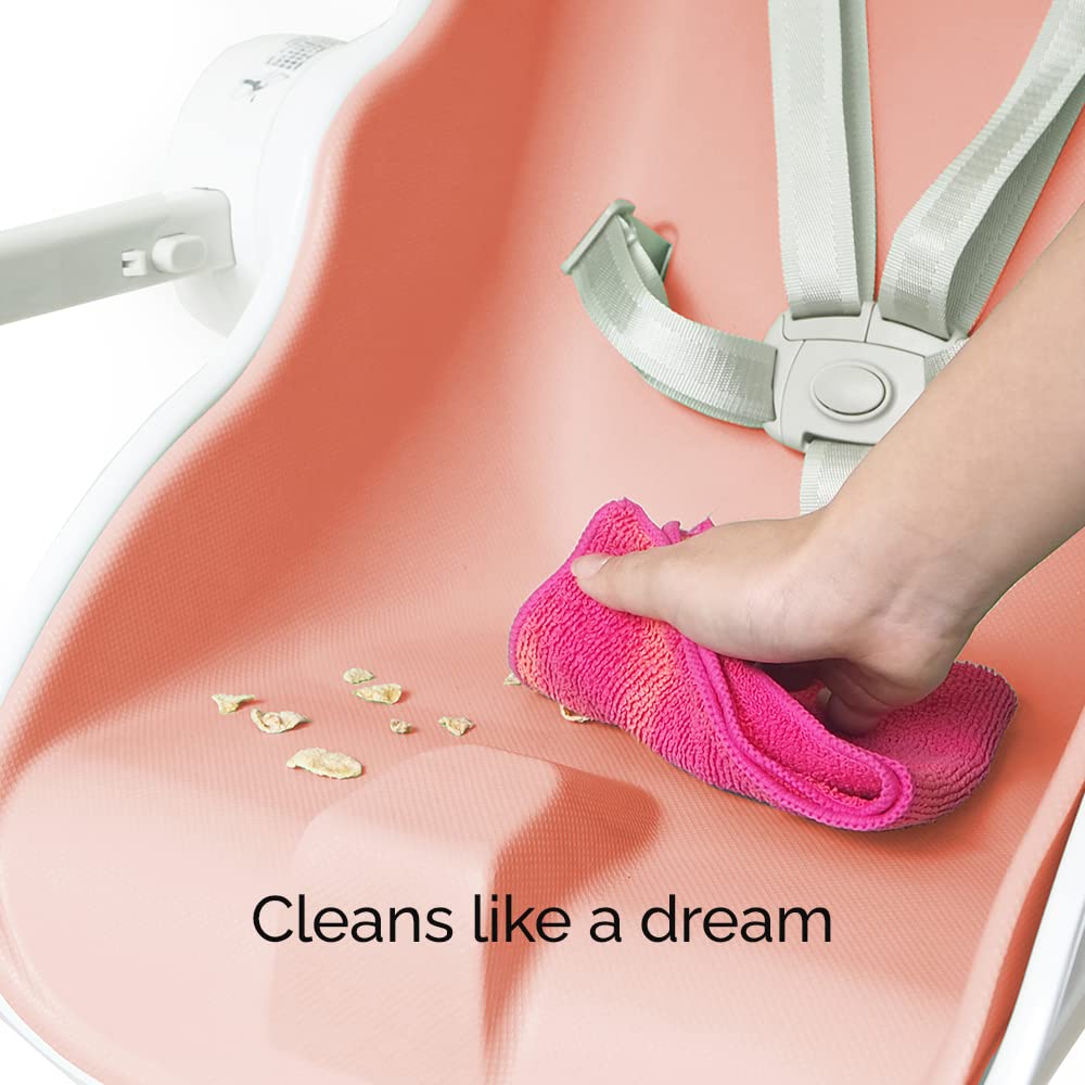 Oribel Cocoon Z High Chair & Baby Lounger - Adjustable Infant Feeding Chair for Babies & Toddlers (Cotton Candy Pink) | Perfect for Dining, Playtime & Relaxation at Home
