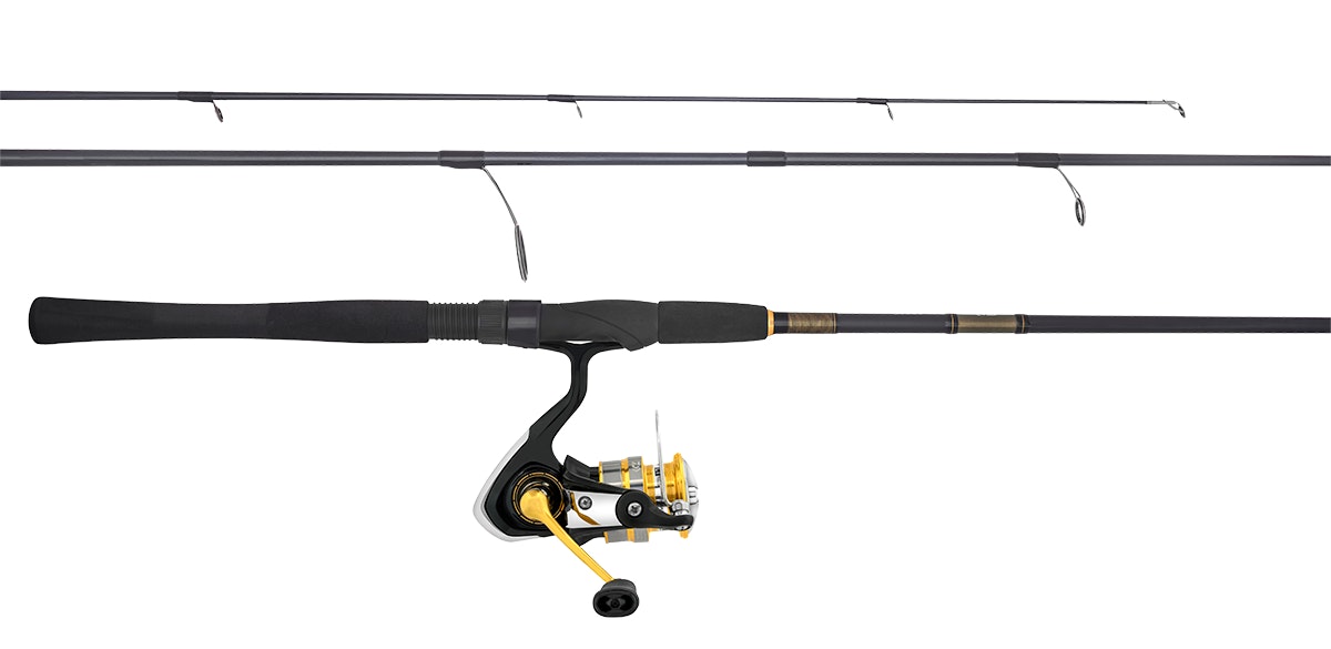 Daiwa 20 Crest Pre Mounted Fishing Rod and Reel Combo - Saltwater & Freshwater Fishing Gear for Bass, Trout, and Walleye - Perfect for Shore Fishing, Boat Angling, and Tournament Use