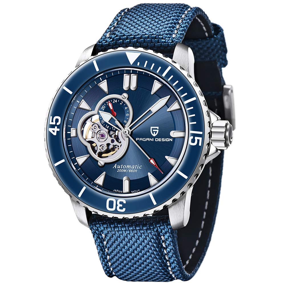 Pagani Design Men's Automatic Tourbillon Watch - Japan NH39A Movement, 200M Waterproof, Luxury Mechanical Wristwatch for Men | Perfect for Business, Sports & Formal Occasions