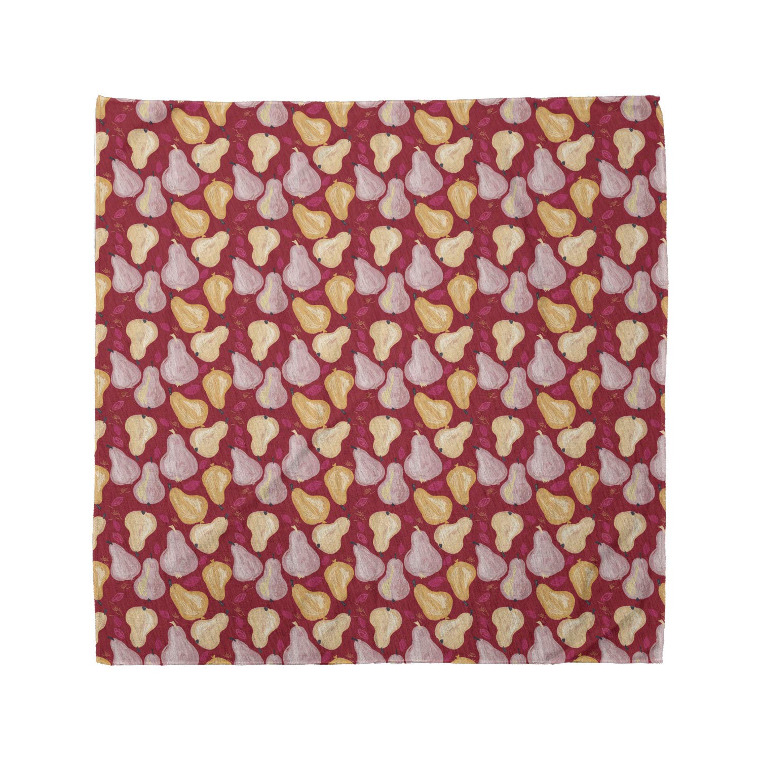 Ambesonne Fruit Art Bandana - Abstract Watercolor Pears Design, Unisex Head & Neck Scarf for Men & Women | Perfect for Outdoor Activities, Music Festivals & Fashion Accessories