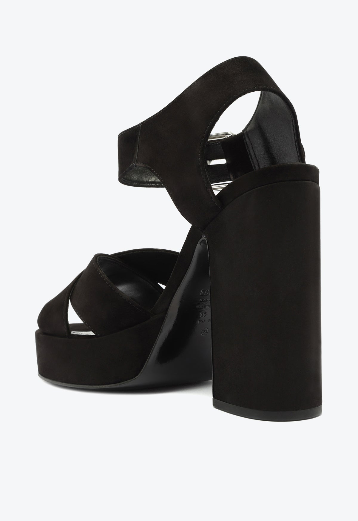 Penelope Nubuck Sandal with 24mm Heel - Women's Comfortable High Heel Sandals for Summer | Perfect for Beach, Party & Casual Outings