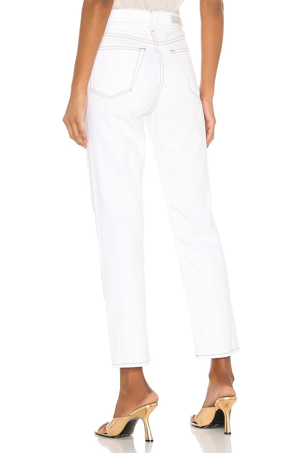 GRLFRND Helena Super High Rise Straight-Leg Jeans for Women - Indy Wash Distressed Denim - Size 25 - Perfect for Casual Outfits, Date Nights & Street Style Fashion