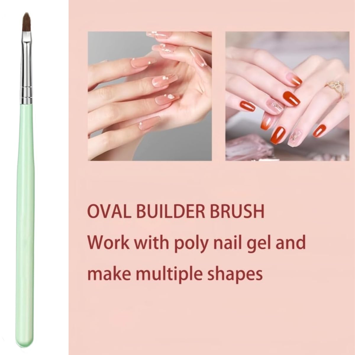 6PCS Nail Art Brush Set for DIY Nail Design & Gel Extension - Home Salon Use