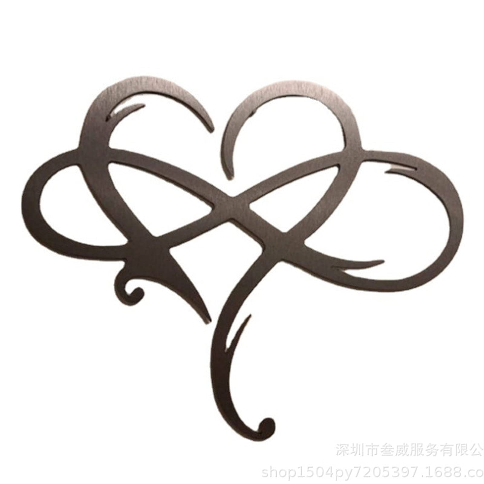 Ylight Metal Infinity Heart Wall Art - Geometric Steel Wall Sculpture, Rust-Resistant Home Decor for Bedroom & Living Room - Perfect for Wedding, Anniversary, Valentine's Day Gifts & Romantic Home Decoration