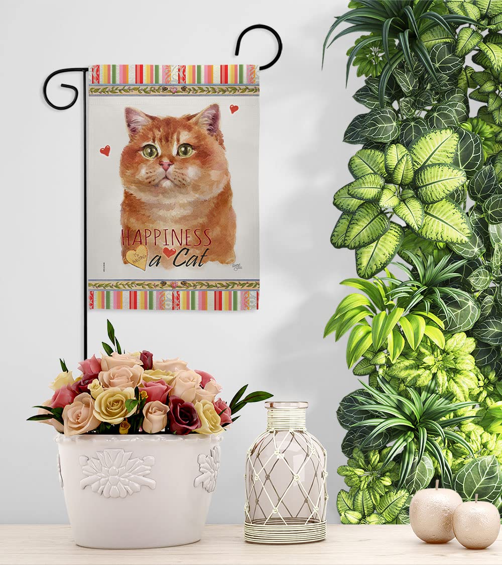 Scottish Cat Garden Flag Set - Double-Sided Pet Decor for Yard & Home