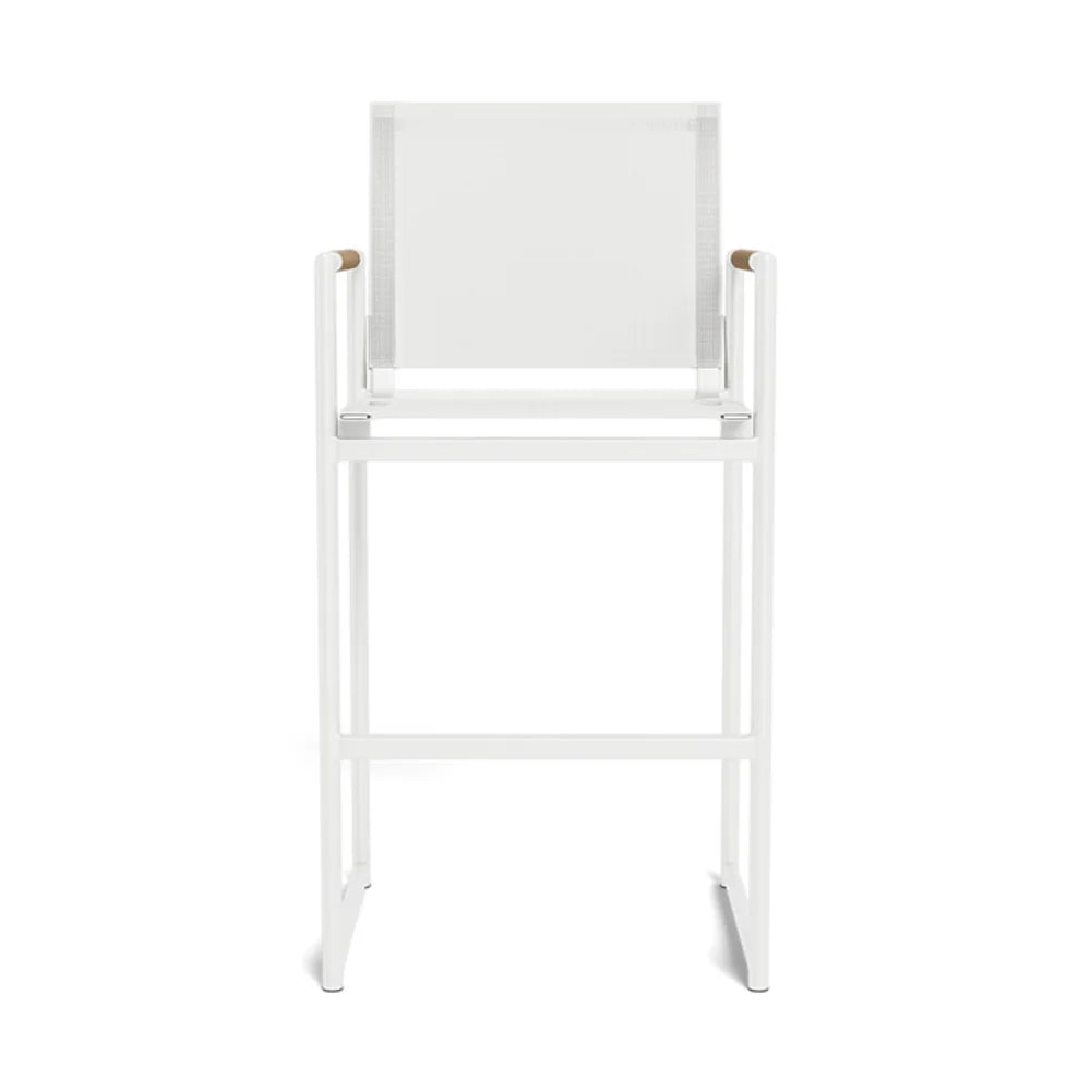 Lightweight Aluminum Outdoor Counter Stool - Rust-Resistant & Weatherproof Bar Stool for Patio, Deck, Poolside & Backyard Dining