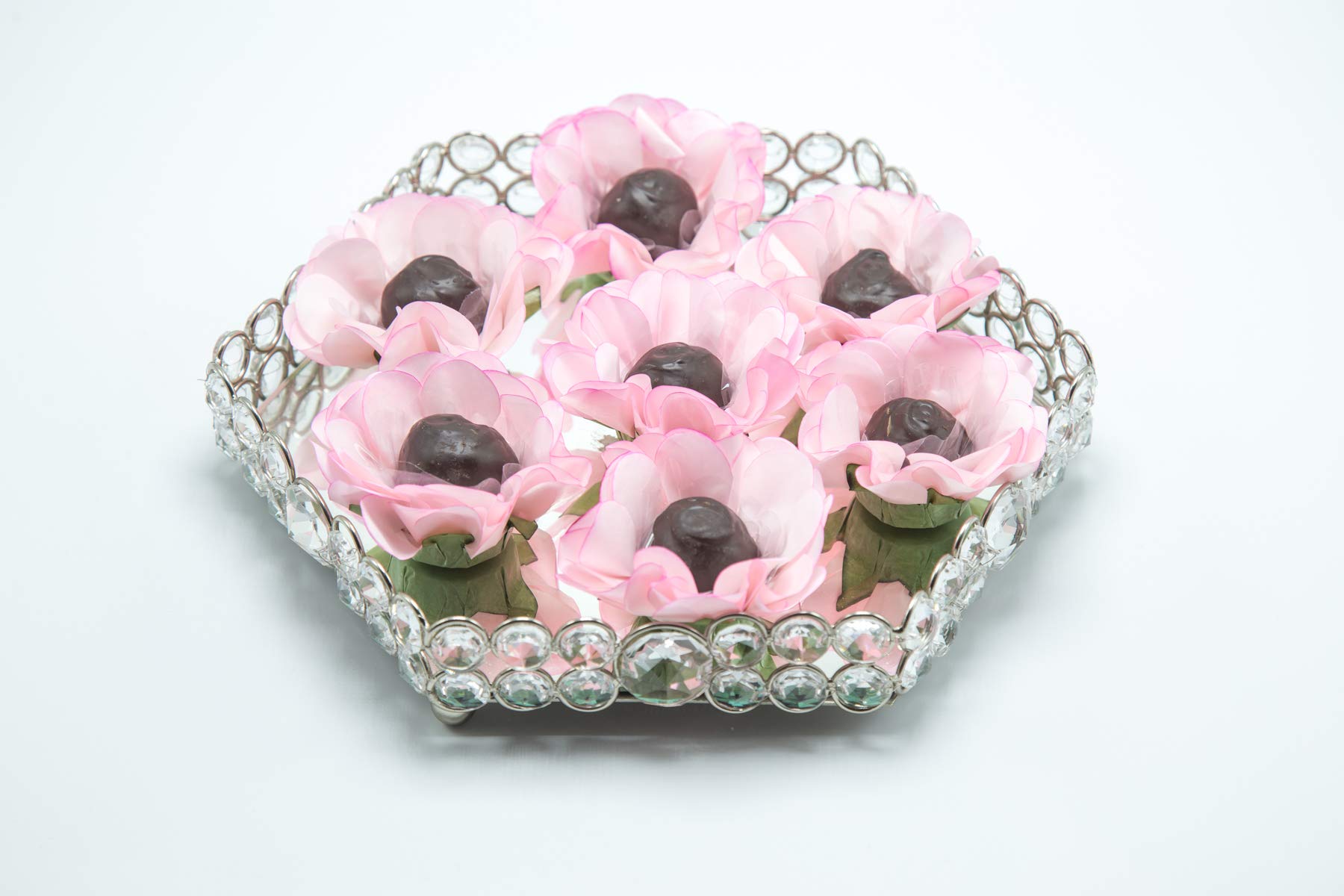 Handmade Pink Paper Truffle Cups - 20 Pack | Eco-Friendly Chocolate Candy Liners & Wrappers for Truffles, Brigadeiro, Cupcakes | Perfect for Party Favors, Wedding Desserts, Holiday Treats & DIY Candy Making