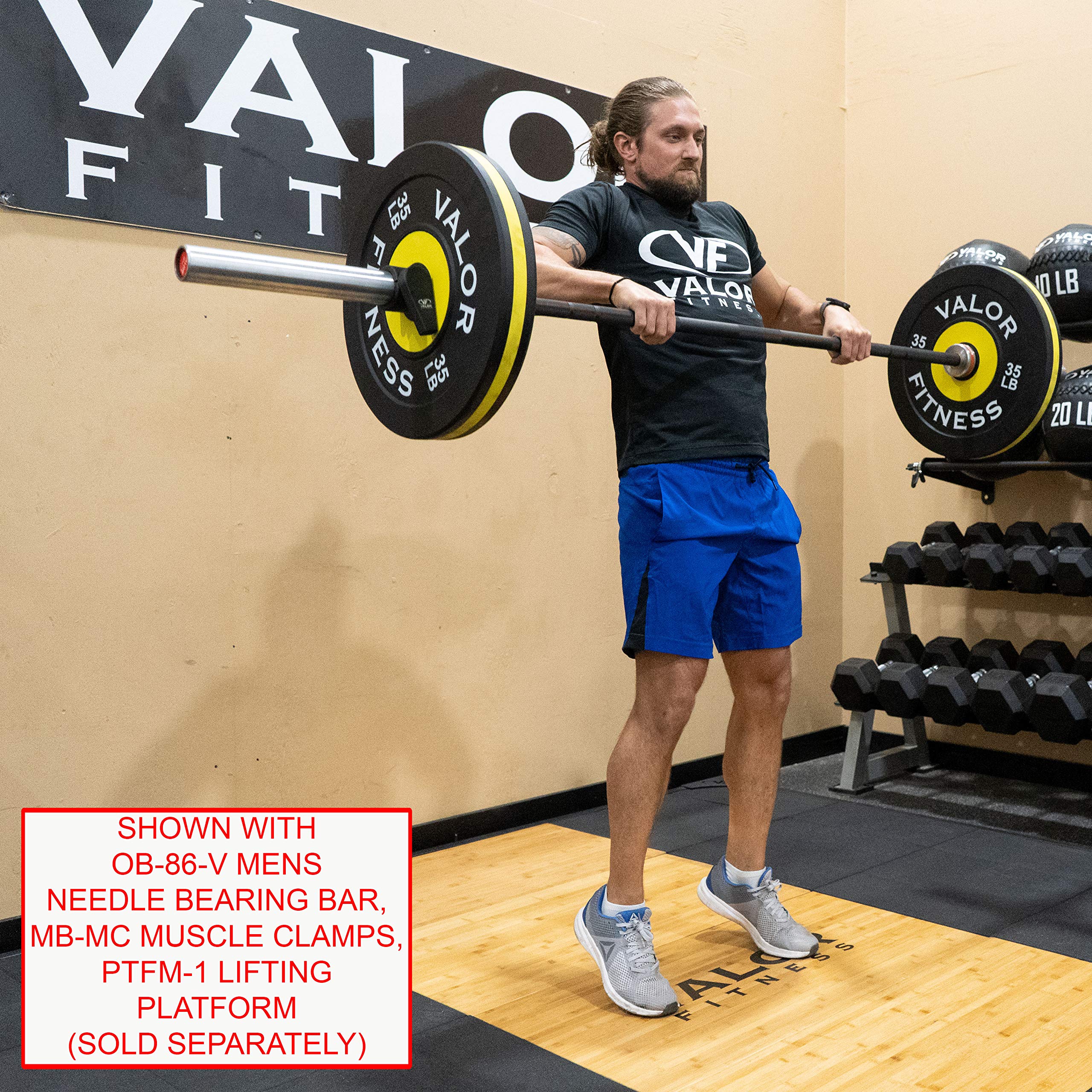 Valor Fitness Olympic Bumper Plates - Weight Lifting, Strength Training, CrossFit & Conditioning - Sold in Pairs, Singles or Sets - Perfect for Home Gym, Cross Training & Powerlifting Workouts