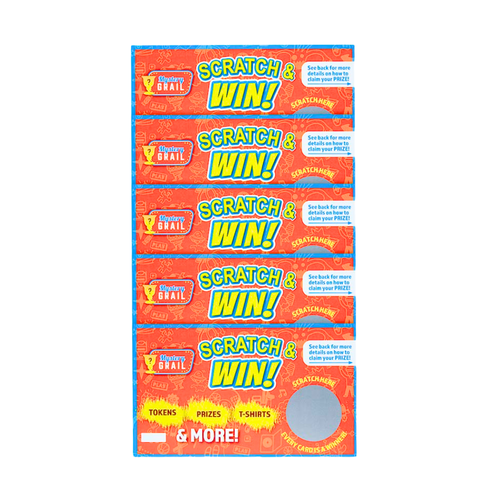 5-Pack Mystery Grail Scratch Cards - Fun Collectible Game for Parties, Gifts & Entertainment