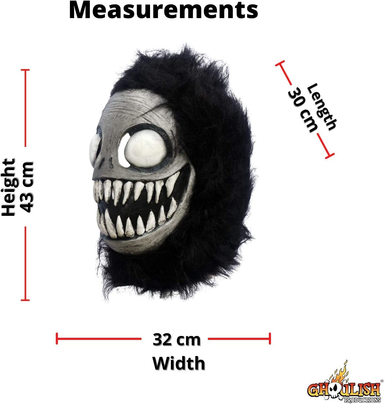 Ghoulish Productions Nightmare Mask - Scary Halloween Latex Mask for Adults, One Size Fits All | Perfect for Halloween Parties, Haunted Houses & Horror Cosplay