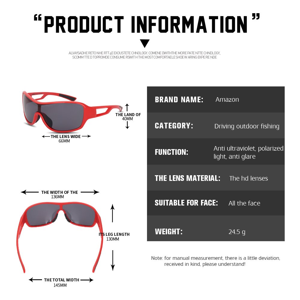Polarized Sports Sunglasses for Men & Women - UV Protection, Lightweight & Durable for Fishing, Hiking, Baseball, Running & Outdoor Activities | Perfect for Adventure & Everyday Use