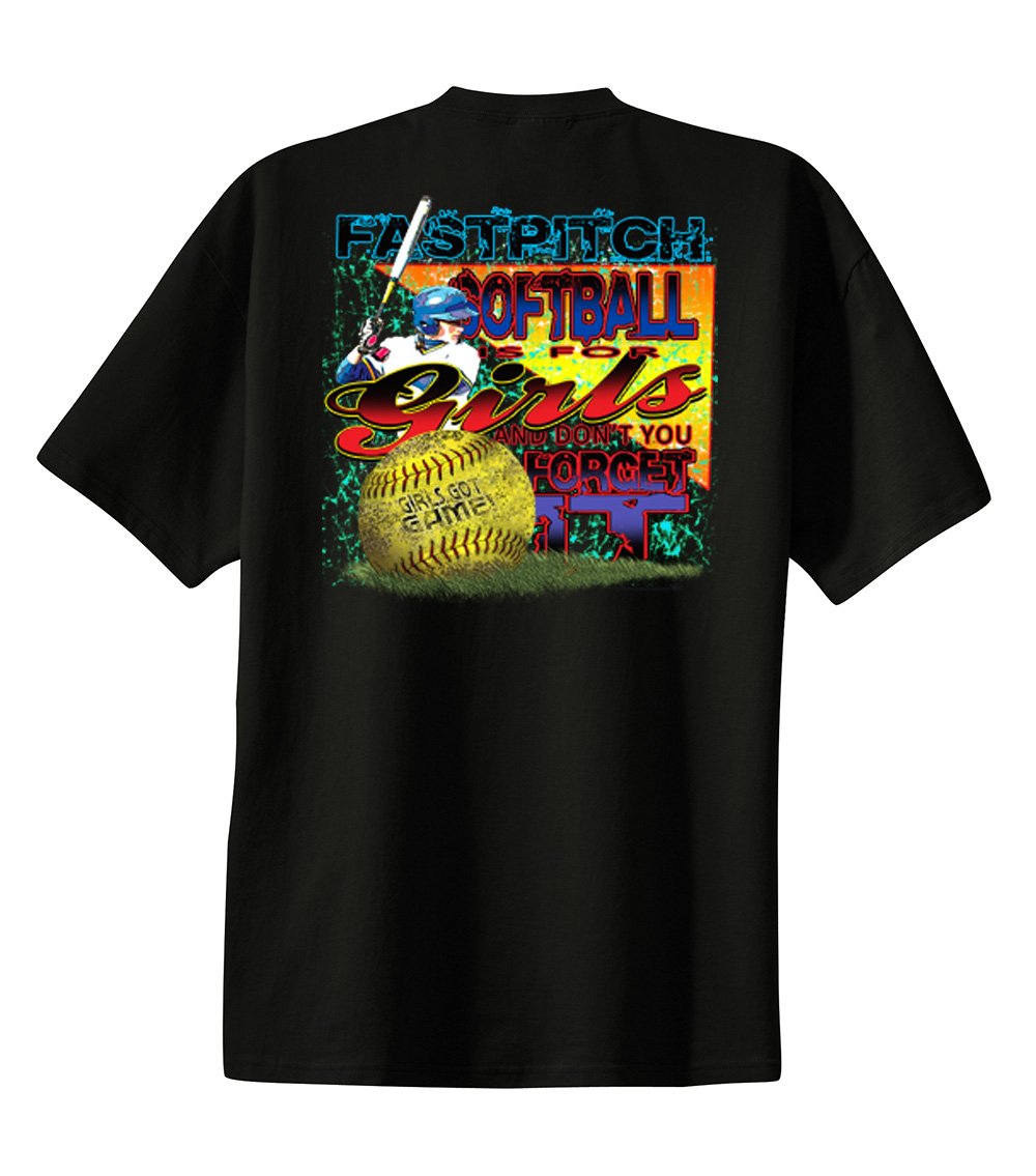 Fastpitch Softball T-Shirt for Girls - 'Fastpitch is for Girls Don't You Forget It' Tee - Perfect for Pitchers, Catchers & Slowpitch Players - Great for Games, Practice & Team Spirit