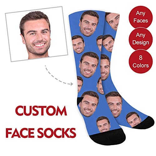 Custom Photo Socks - Personalized Funny Face Socks with Your Picture - Unique Gift for Men & Women - Perfect for Birthdays, Anniversaries & Special Occasions