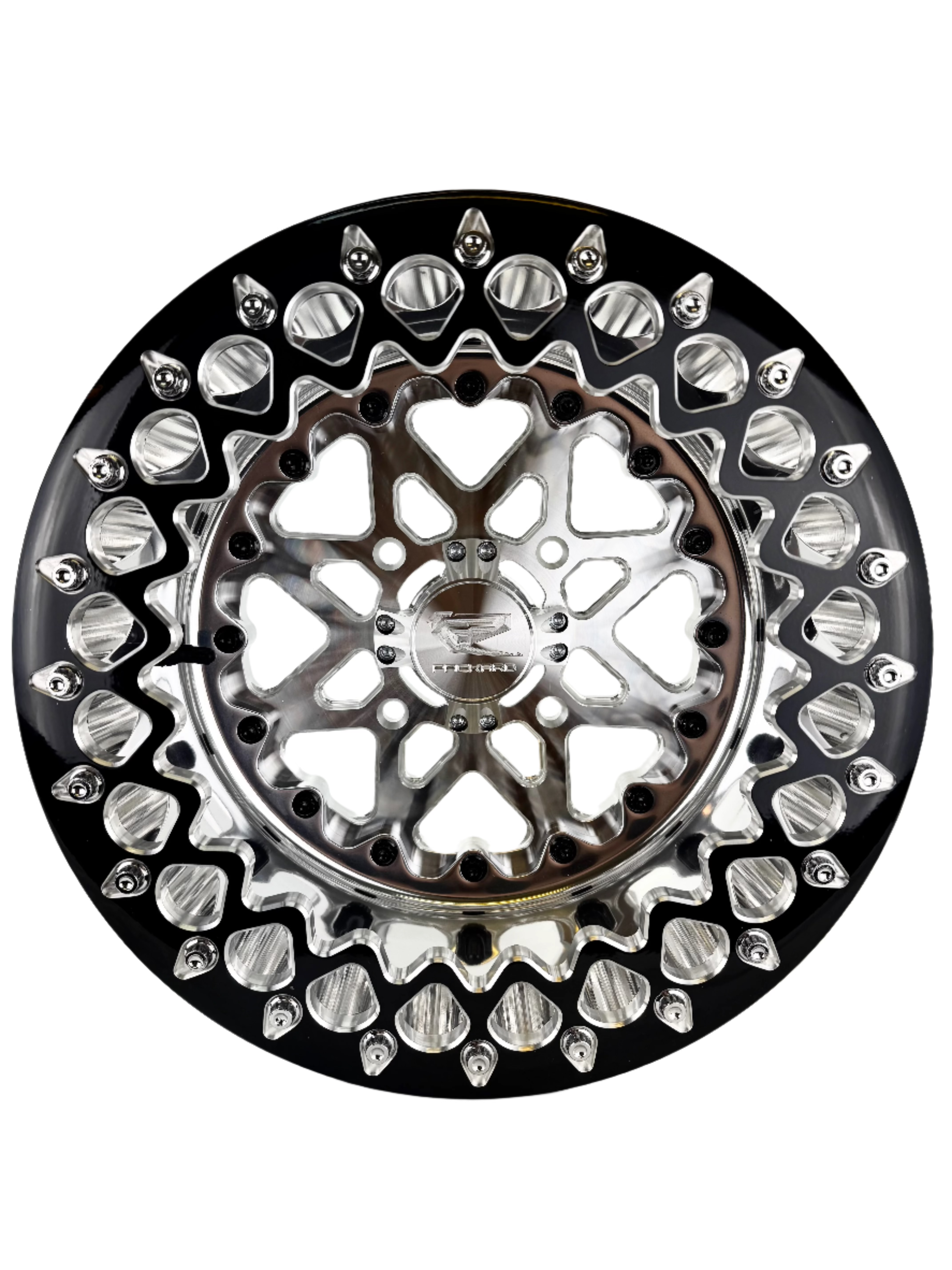 V2 FF Forged Polished Beadlock Wheels - Silver | High-Performance Off-Road Rims for Trucks & SUVs | Perfect for Rock Crawling, Mudding & Trail Adventures