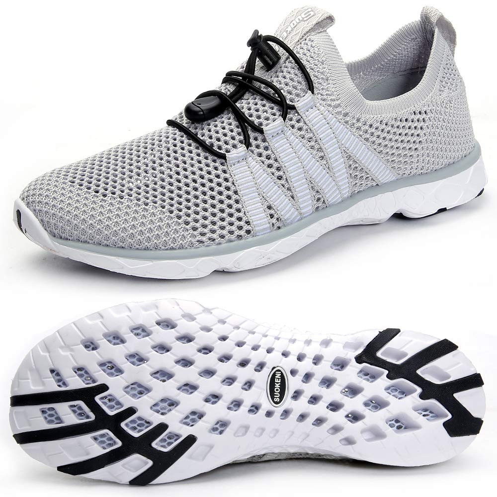 SUOKENI Women's Quick-Dry Slip-On Water Shoes - Lightweight Aqua Socks for Beach, Pool, Surfing & Water Sports | Perfect for Swimming, Yoga & Travel
