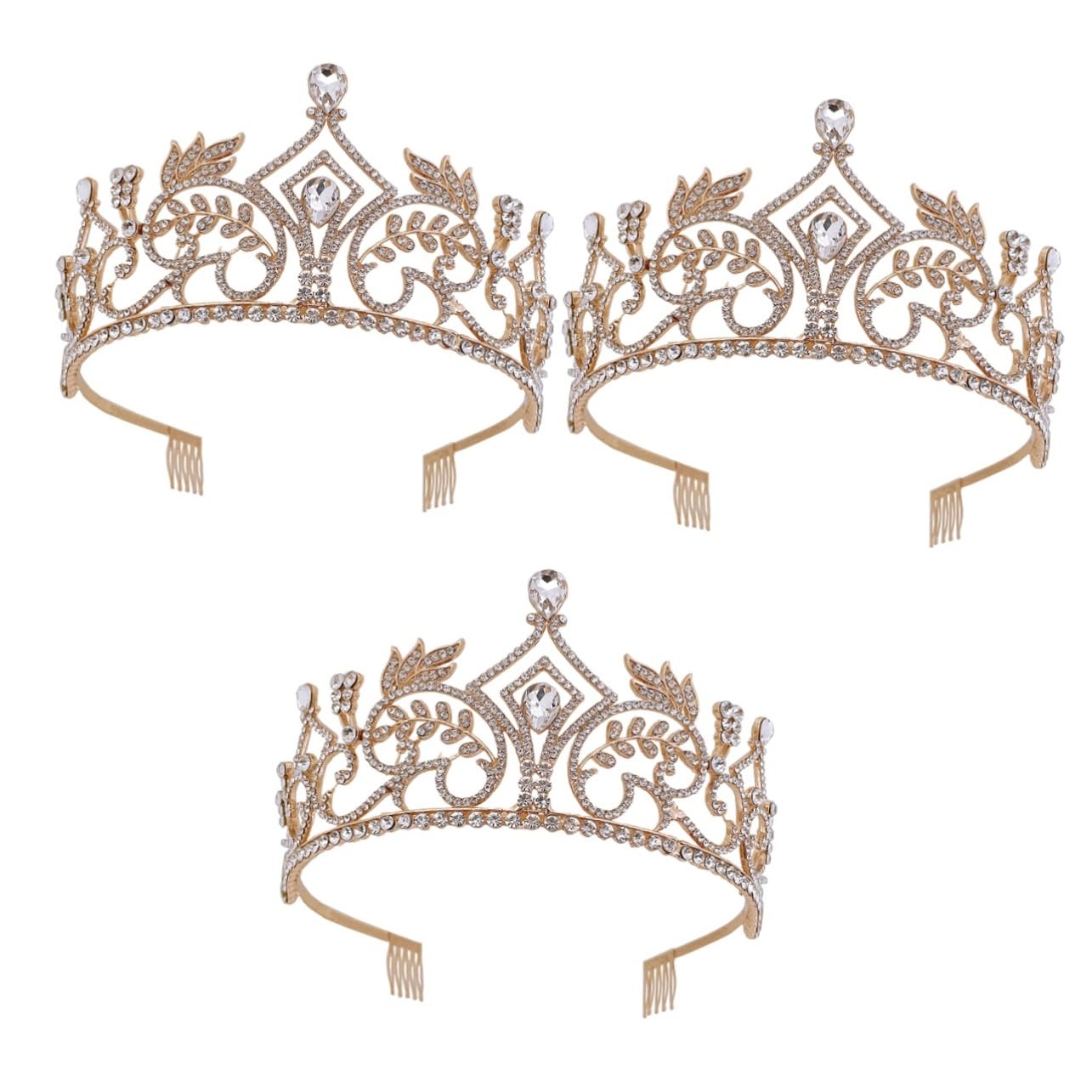 FOMIYES 2-Piece Elegant Tiara Headpiece Set - Delicate Zinc Alloy Hair Accessories for Graduation, Wedding, Party & Special Occasions | Perfect Gift for Women & Girls (Miss Hair Collection)