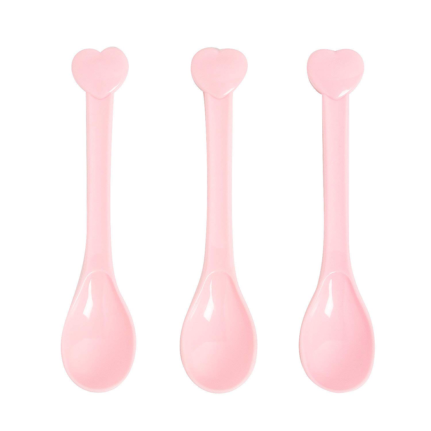 Fun Express Pink Heart Spoons - 16 Piece Party Supplies Set - Perfect for Valentine's Day, Bridal Showers & Birthday Celebrations