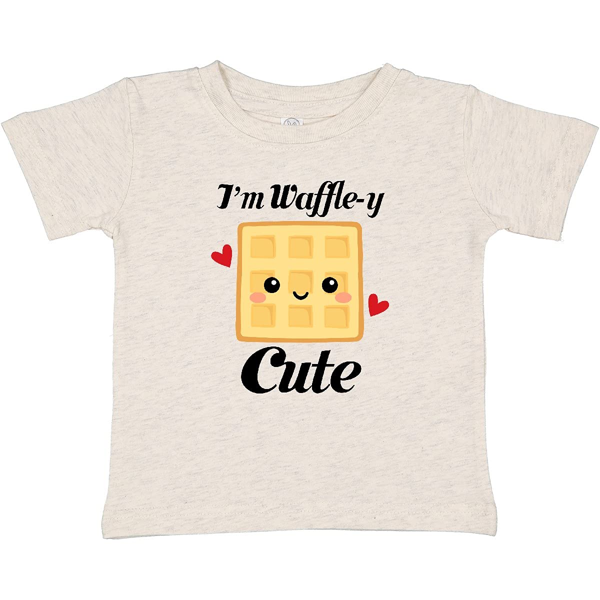 Inktastic Waffle Pun 'I'm Waffle-y Cute' Baby T-Shirt - Soft Cotton Cute Outfit for Infants & Toddlers - Perfect for Playdates, Family Photos & Everyday Wear