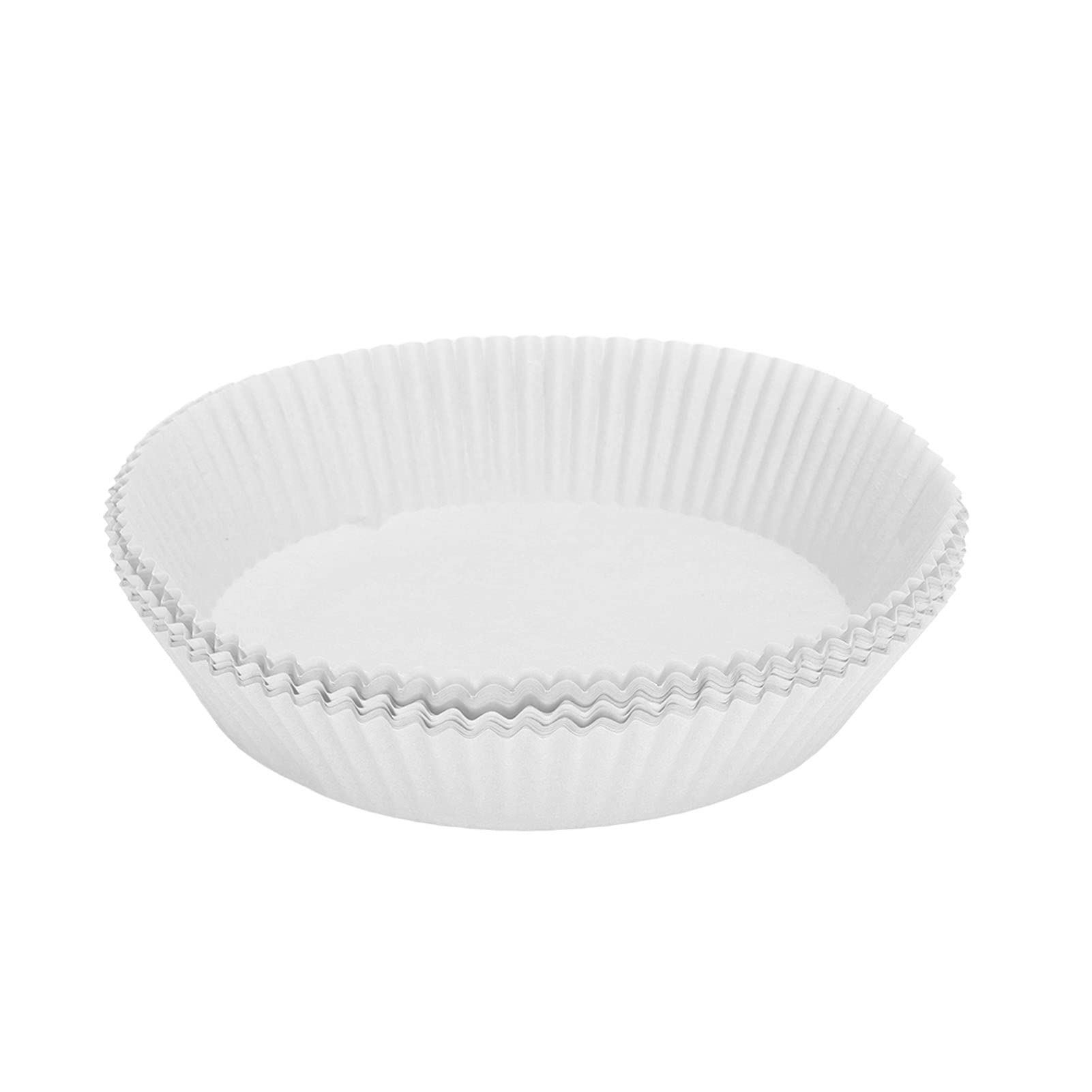 Tnfeeon 50PCS Round Air Fryer Paper Liners - Disposable Non-Stick Baking Sheets for Air Fryers, Microwave & Oven - Oil Absorbing & Greaseproof Parchment Paper (White) - Perfect for Healthy Cooking, Meal Prep & Easy Cleanup