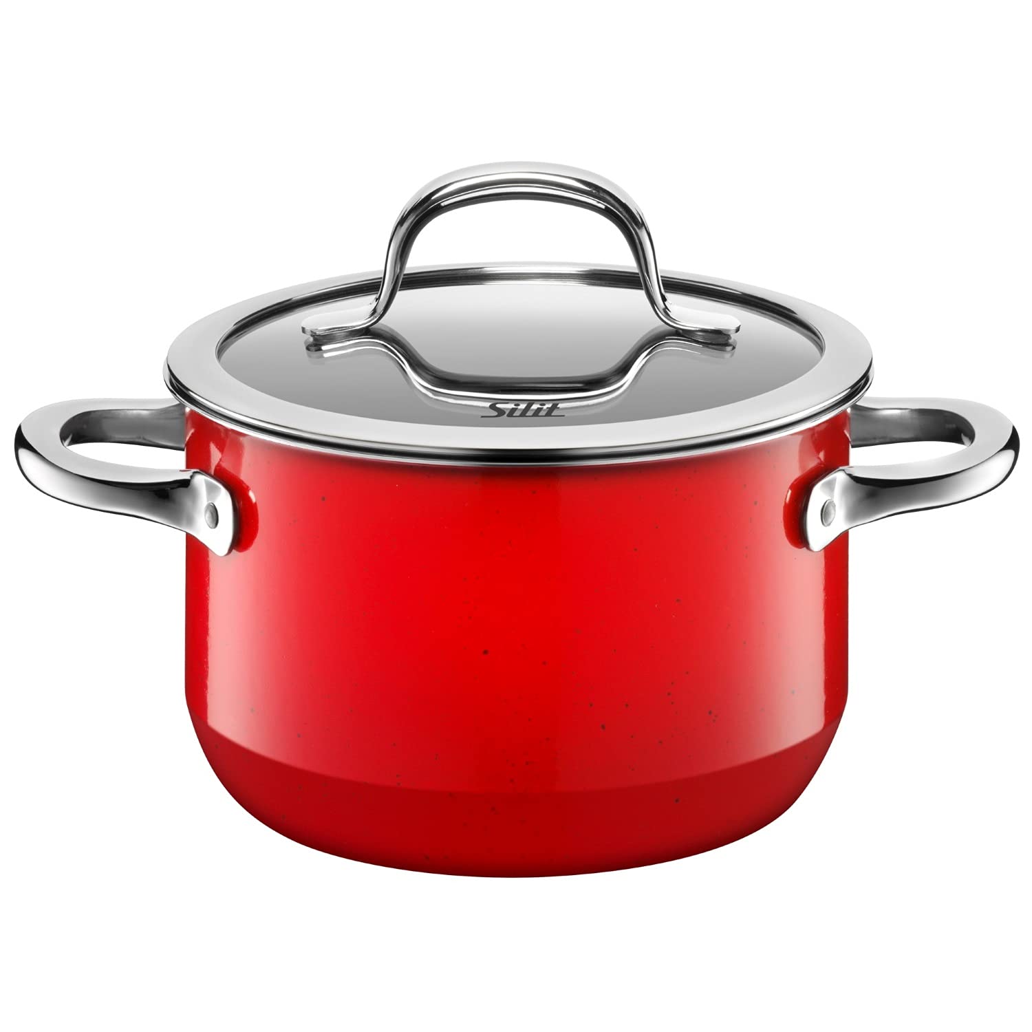 Silit Passion High Casserole Pot - 2.5 Qt Small Red Enameled Cast Iron Dutch Oven for Baking, Stewing & Serving | Stovetop & Oven Safe | Perfect for Soups, Casseroles & Family Dinners