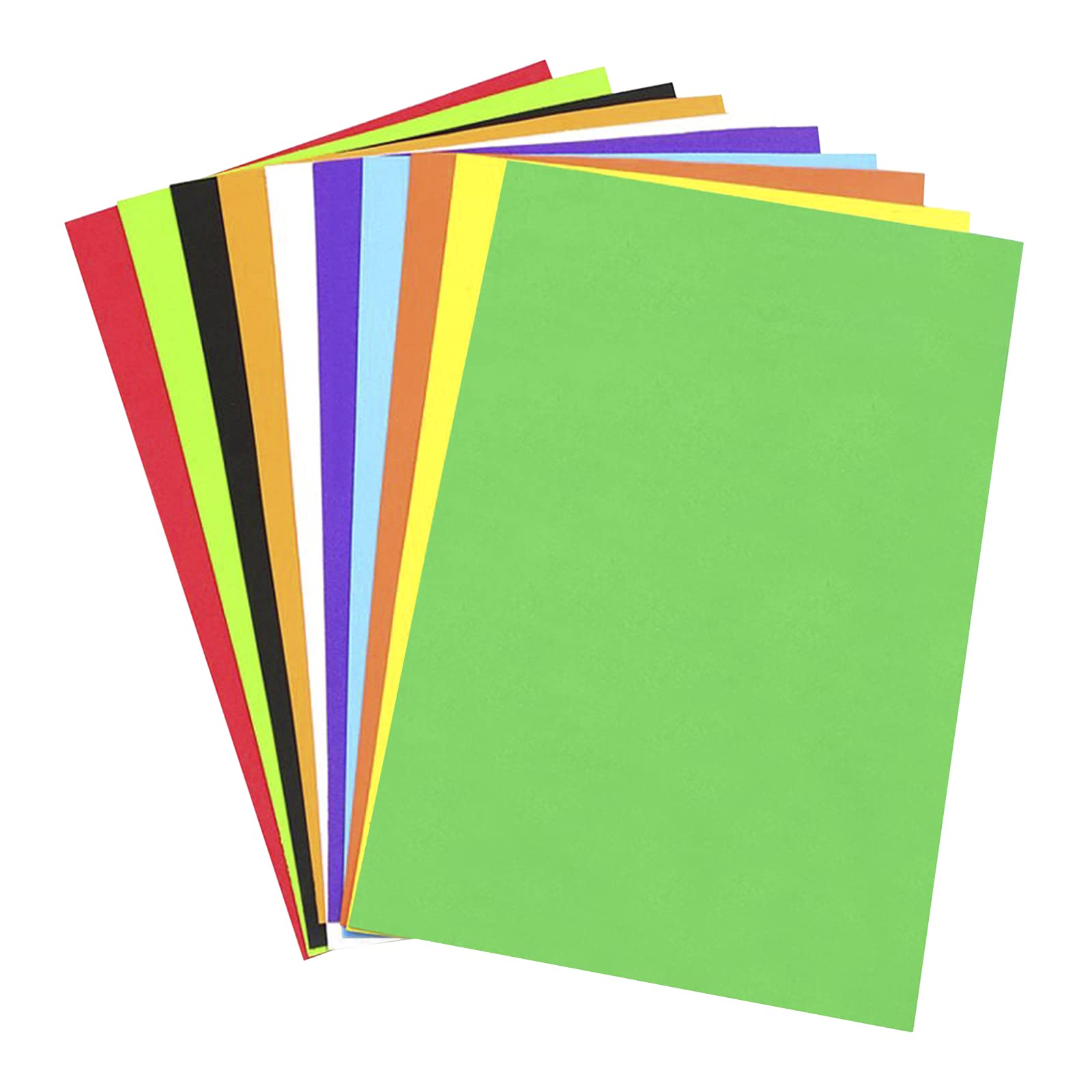 2mm Thick A4 Craft Foam Sheets - 10PCS Colorful Adhesive Sponge Paper for Kids DIY Projects, Scrapbooking, Card Making, Handicrafts, Classroom Activities, Party Decorations, Home Art & School Supplies