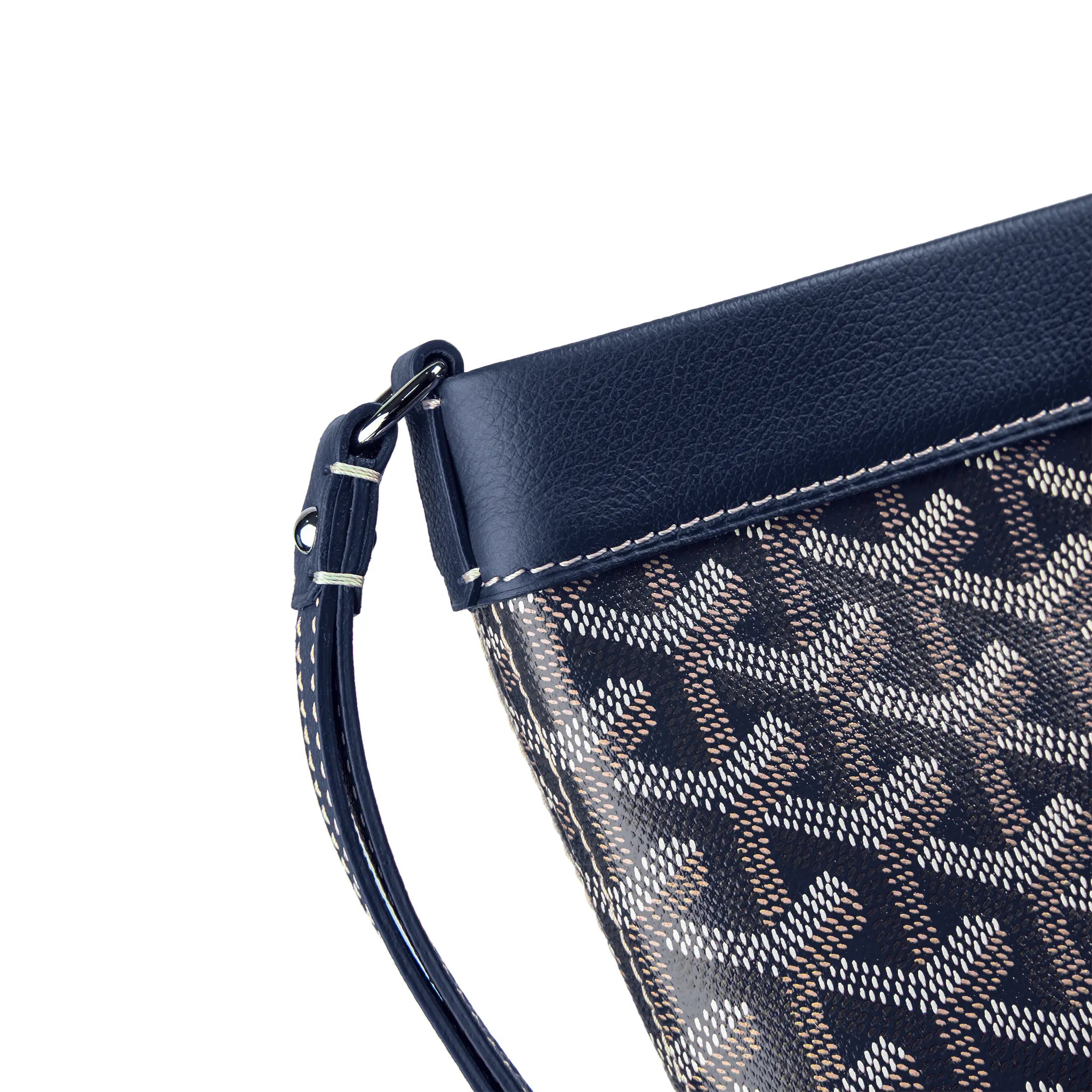 Goyard Conti Navy Blue Leather Pouch - Luxury Travel Organizer for Women & Men | Perfect for Cosmetics, Passport, Credit Cards & Everyday Essentials