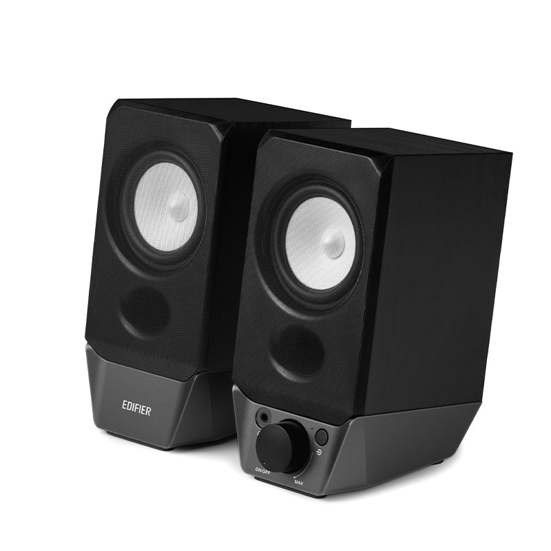 Edifier R19BT Bluetooth 5.0 Computer Speakers - 4W USB Powered PC Sound Bar with Enhanced Bass, Compact Design for Desktop/Laptop (Black) - Perfect for Home Office, Gaming & Music Streaming