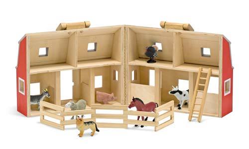 Wooden Barn Toy Set for Kids - Farm Animal Playset with Fence & Accessories - Perfect for Pretend Play, Learning & Farm-Themed Birthday Gifts