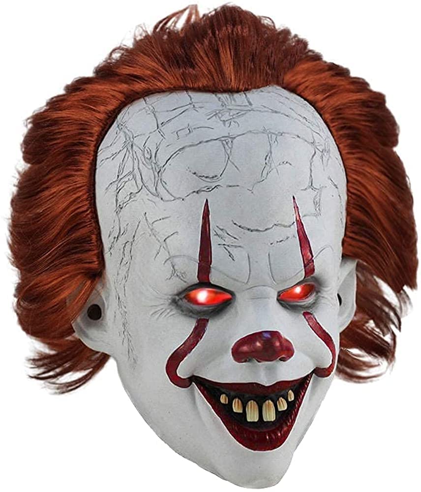 Scary Halloween Clown Mask for Cosplay - Creepy & Realistic Costume Prop for Halloween Parties, Haunted Houses & Horror Events
