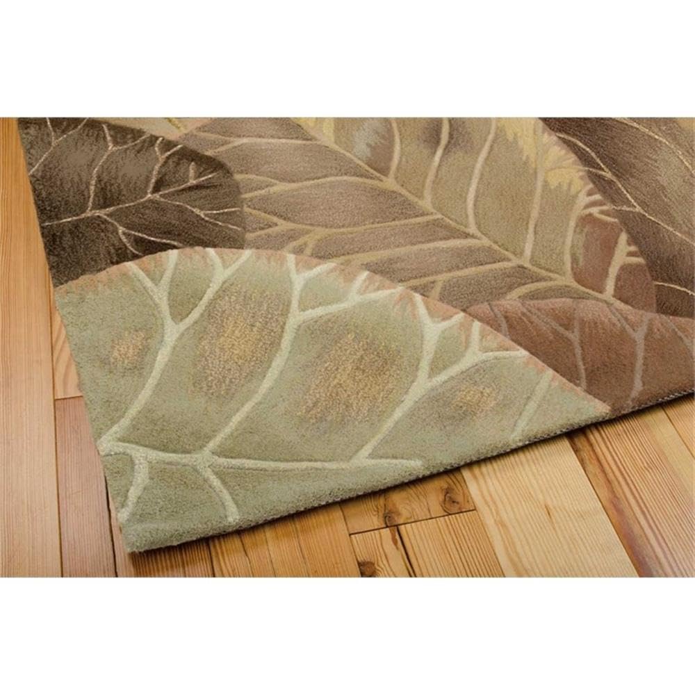 Nourison Tropics Floral Brown/Green 8' x 11' Area Rug - Easy to Clean, Non-Shedding, Soft & Durable - Perfect for Bedroom, Living Room, Dining Room & Kitchen Decor