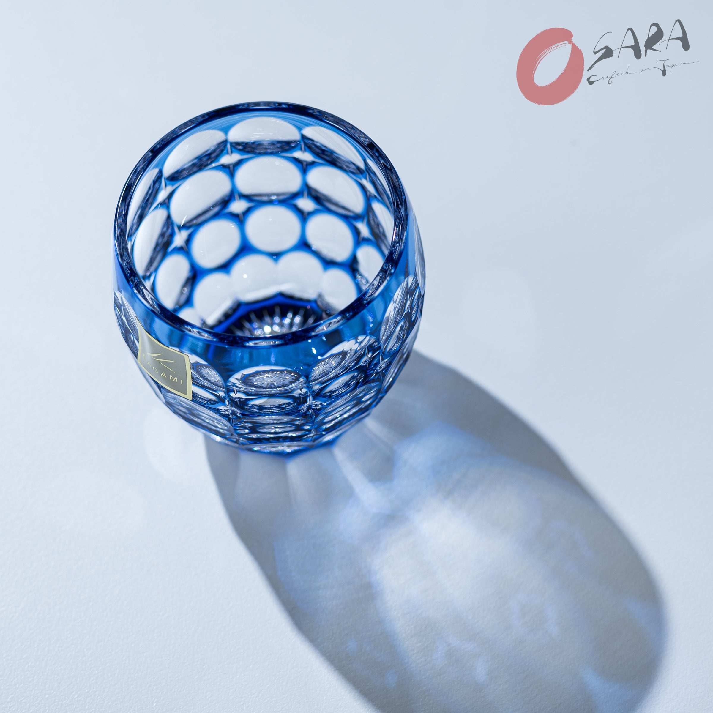 Premium KAGAMI Crystal Sake Glass Set - Elegant Hydrangea Floral Design, Japanese Handcrafted Sake Cups for Special Occasions, Gift Giving & Traditional Japanese Dining Experience