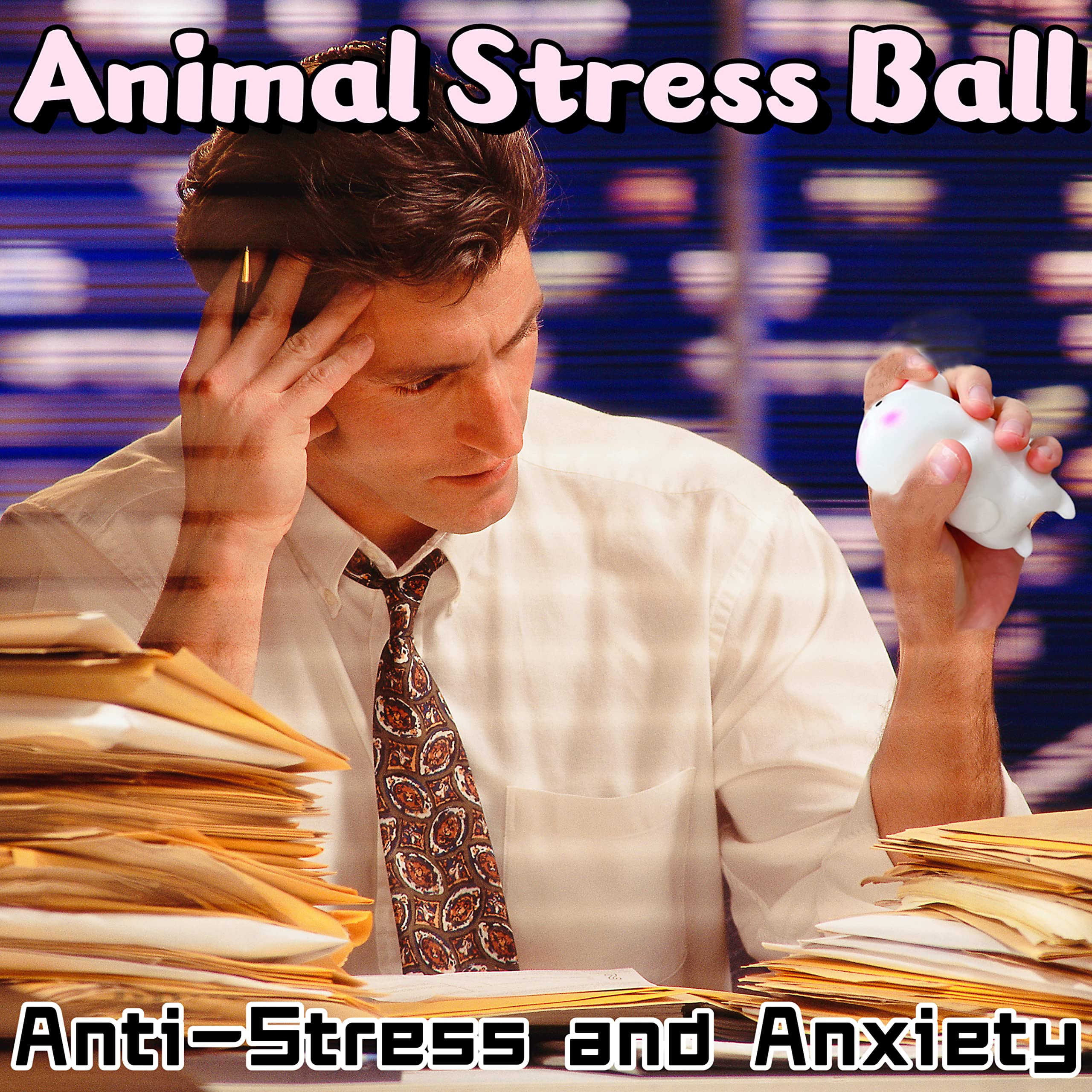Cute Bunny Stress Balls for Kids & Adults - Soft Rabbit Squeeze Sensory Fidget Toys for Relaxation, Focus & Anxiety Relief - Easter Basket Stuffers, Autism/ADD/ADHD Therapy Tools - Perfect for Classrooms, Office Desks & Travel Stress Relief