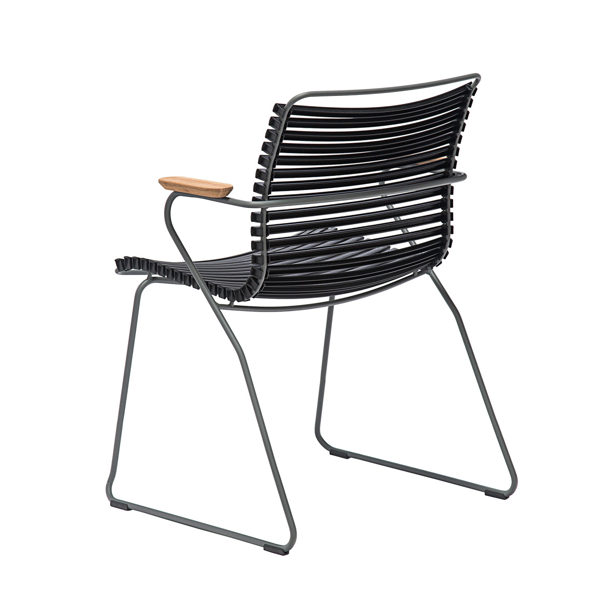 Click Outdoor Dining Chair with Armrest - Patio, Garden, Poolside & Backyard - Weather-Resistant & Comfortable for Outdoor Entertaining