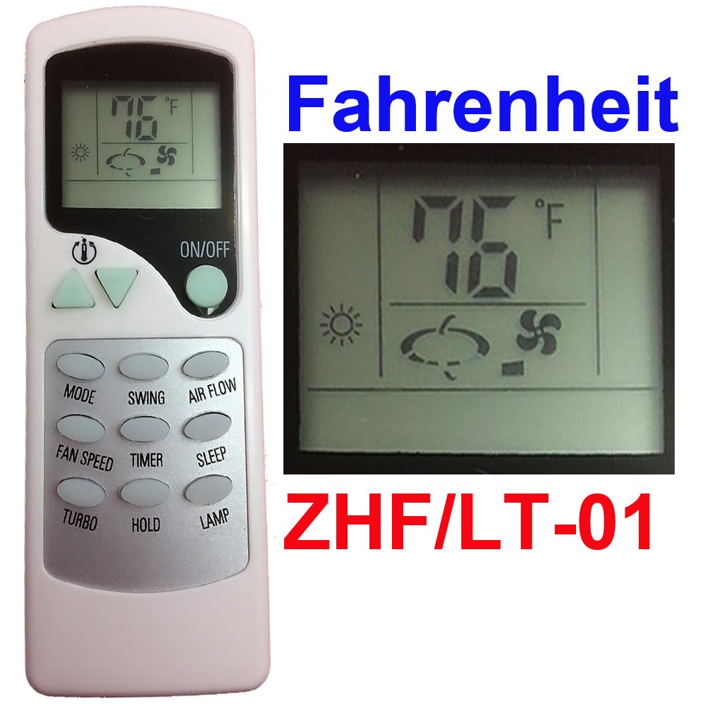 Universal Air Conditioner Remote Control Replacement for Model ZHF/LT-01 - Compatible with Multiple AC Units for Home & Office Use