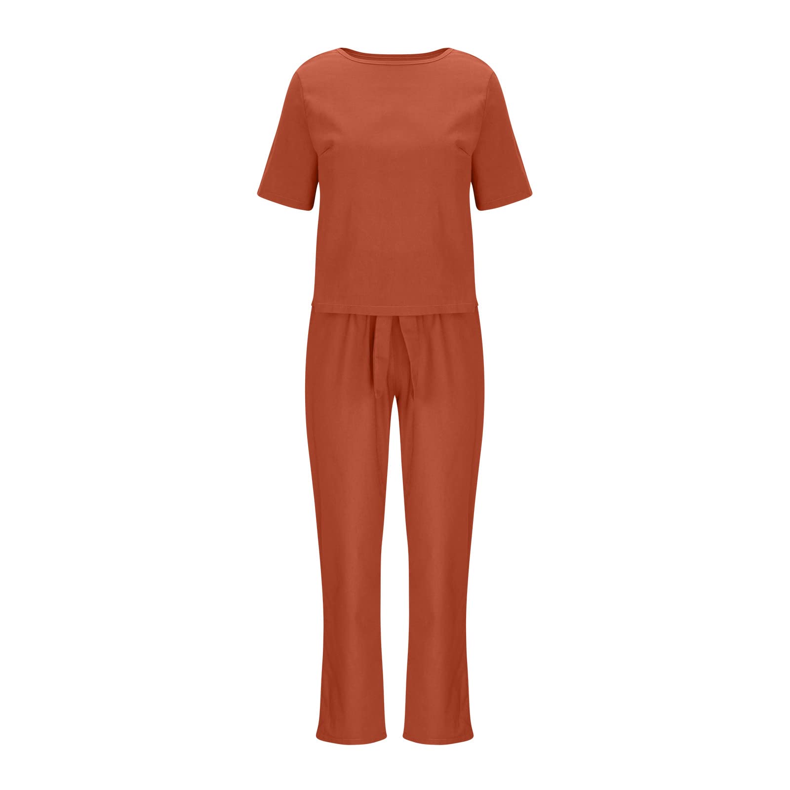 Women's 2-Piece Matching Short Set - Summer Lounge & Beach Outfit - Comfortable Cotton Shorts & Top Set for Casual Wear, Vacation, and Relaxation
