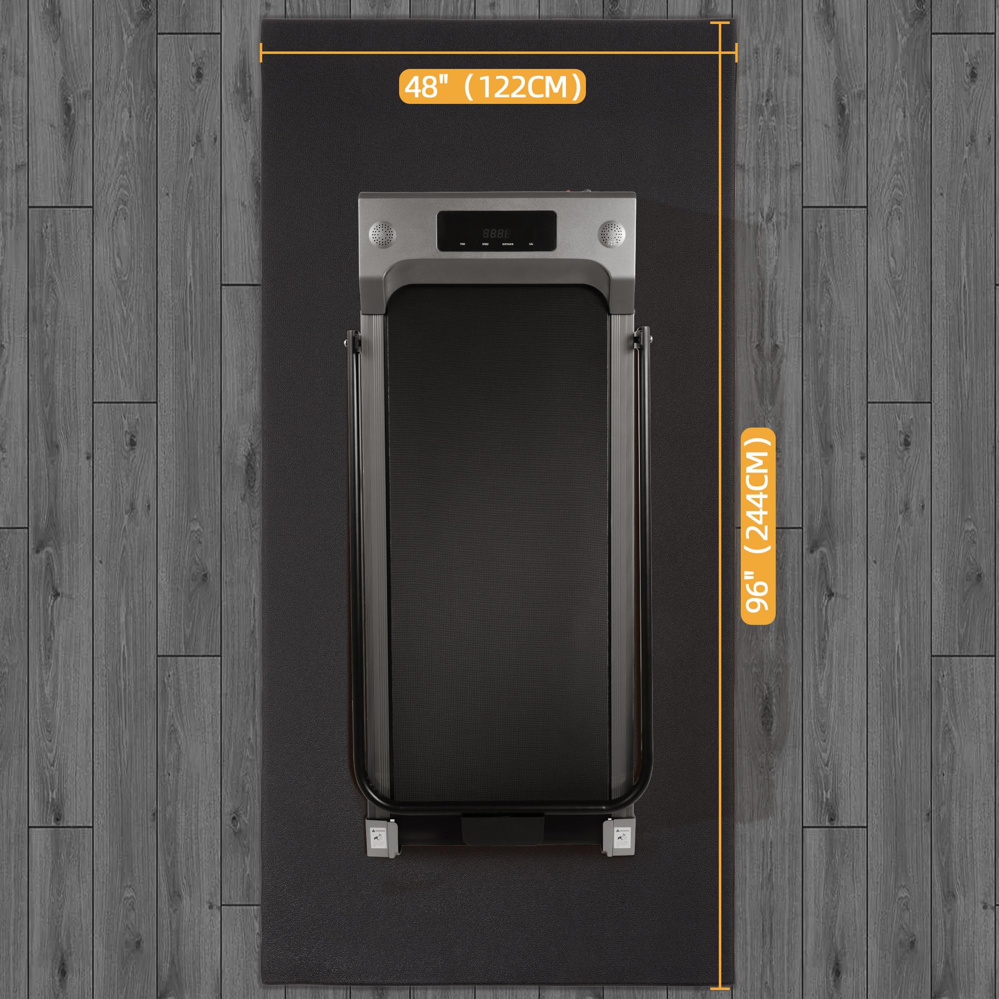 Premium High-Density Home Gym Equipment Mat for Treadmills & Exercise Bikes - 1/4