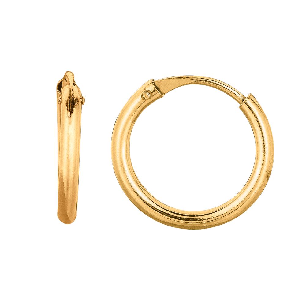 10K Gold Mini Endless Hoop Earrings for Women - Dainty Everyday Studs - Perfect for Work, Date Night & Gifts