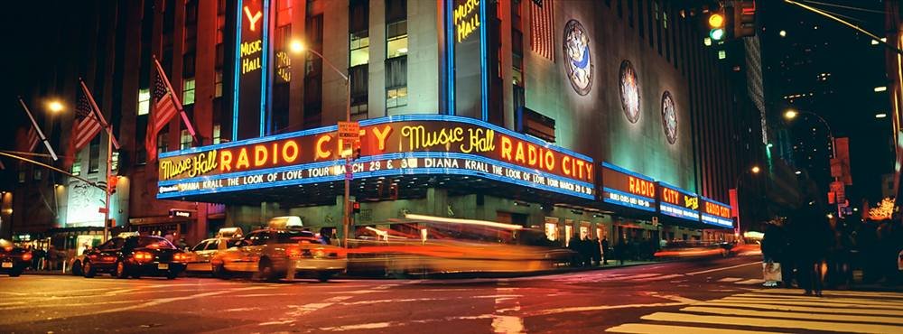 Peel & Stick Wall Mural - Radio City Music Hall NYC Skyline Decal (36