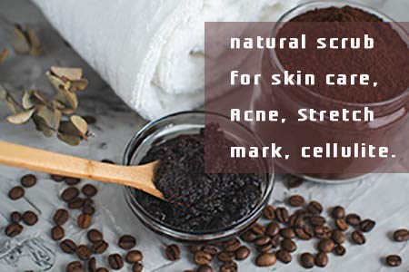 Organic Arabica Coffee Scrub for Face & Body - Natural Exfoliator for Cellulite & Stretch Marks, 100g | Gentle Skin Renewal for Spa Day & Home Skincare Routine