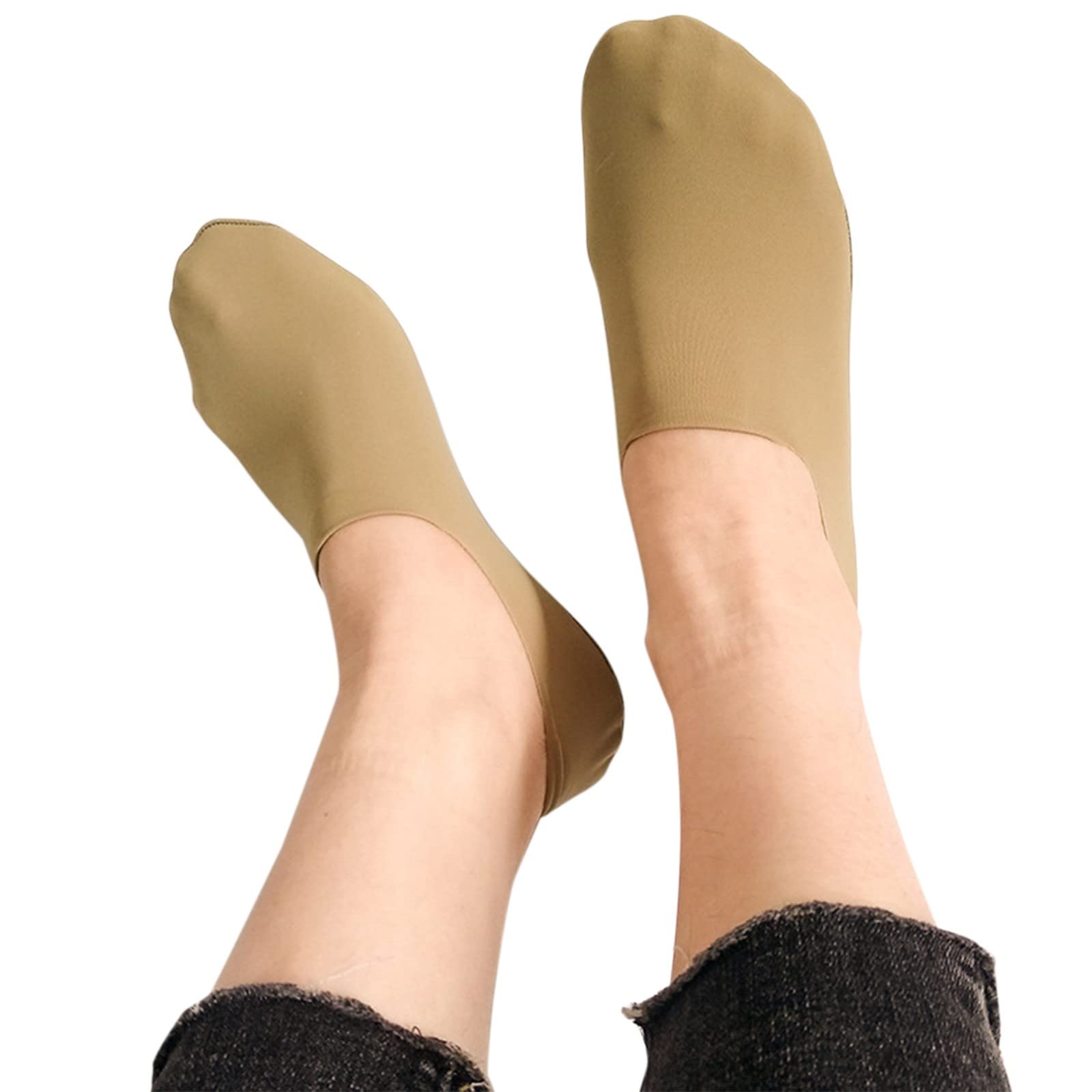 Non-Slip Hidden Sock for Women - Breathable Comfort Slipper Socks with Anti-Slip Grip - Ideal for Home, Office & Breast Cancer Awareness