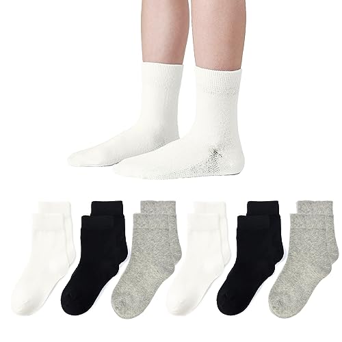 Ivory/Black/Light Grey_6 Pairs