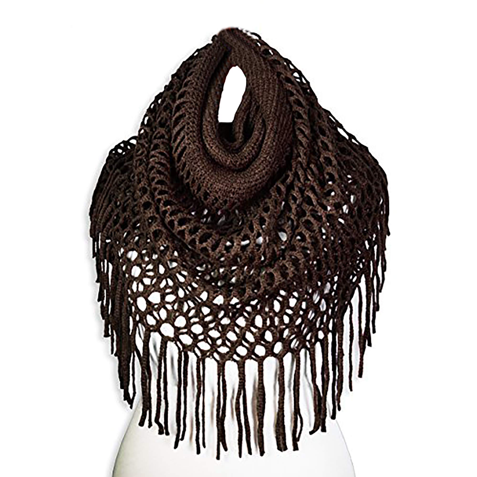 Basico Infinity Scarf - Soft Crochet Knit Winter Scarf for Women | Warm Fashion Accessory for Cold Weather, Office & Outdoor Activities