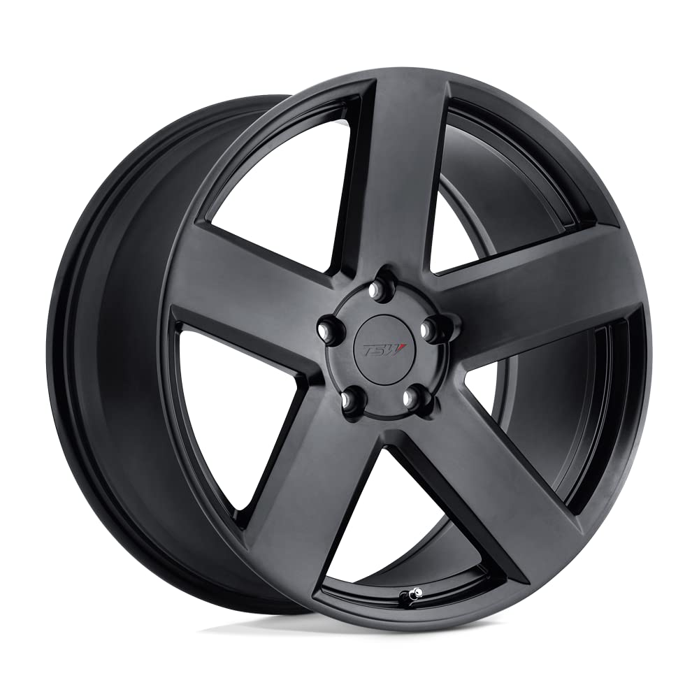TSW Bristol Matte Black 20x10 Inch Wheels - 5x120mm Bolt Pattern, 25mm Offset - Lightweight Aluminum Alloy Rims for Trucks, SUVs & Performance Cars - Perfect for Off-Roading, Street Racing & Custom Builds
