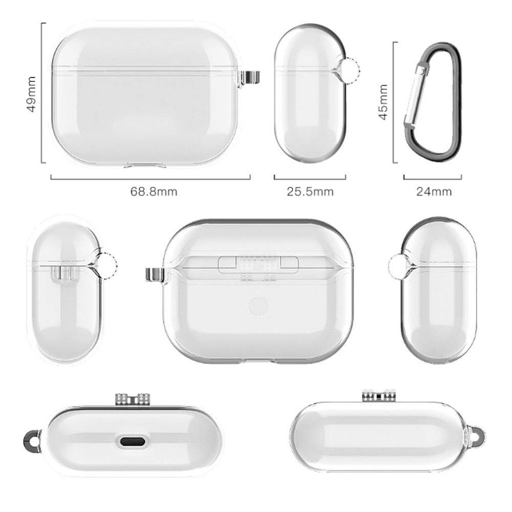 Cute AirPod Pro Case (2019) with Keychain - Protective Cover for Apple AirPods Pro | Travel & Daily Use