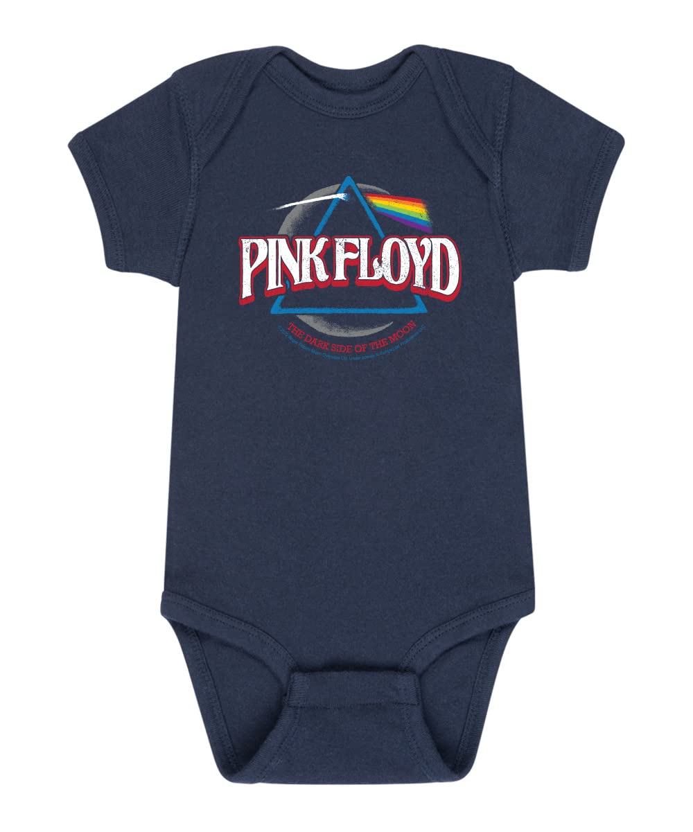 Pink Floyd Dark Side of the Moon (DSOTM) Crescent Baby Bodysuit - Soft Cotton Infant Onesie for Boys & Girls - Perfect for Concerts, Music Lovers & Nursery Decor