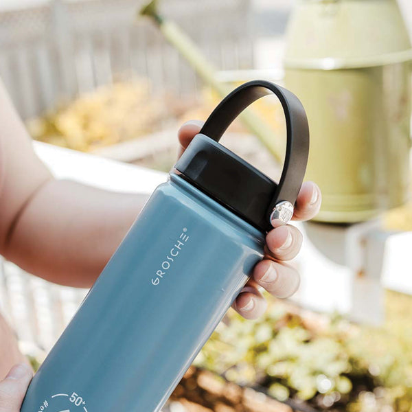 GROSCHE Chicago Stainless Steel Water Bottle with Oasis Lid - Insulated, Leak-Proof for Outdoor, Gym & Travel | BPA-Free Eco-Friendly Reusable Bottle