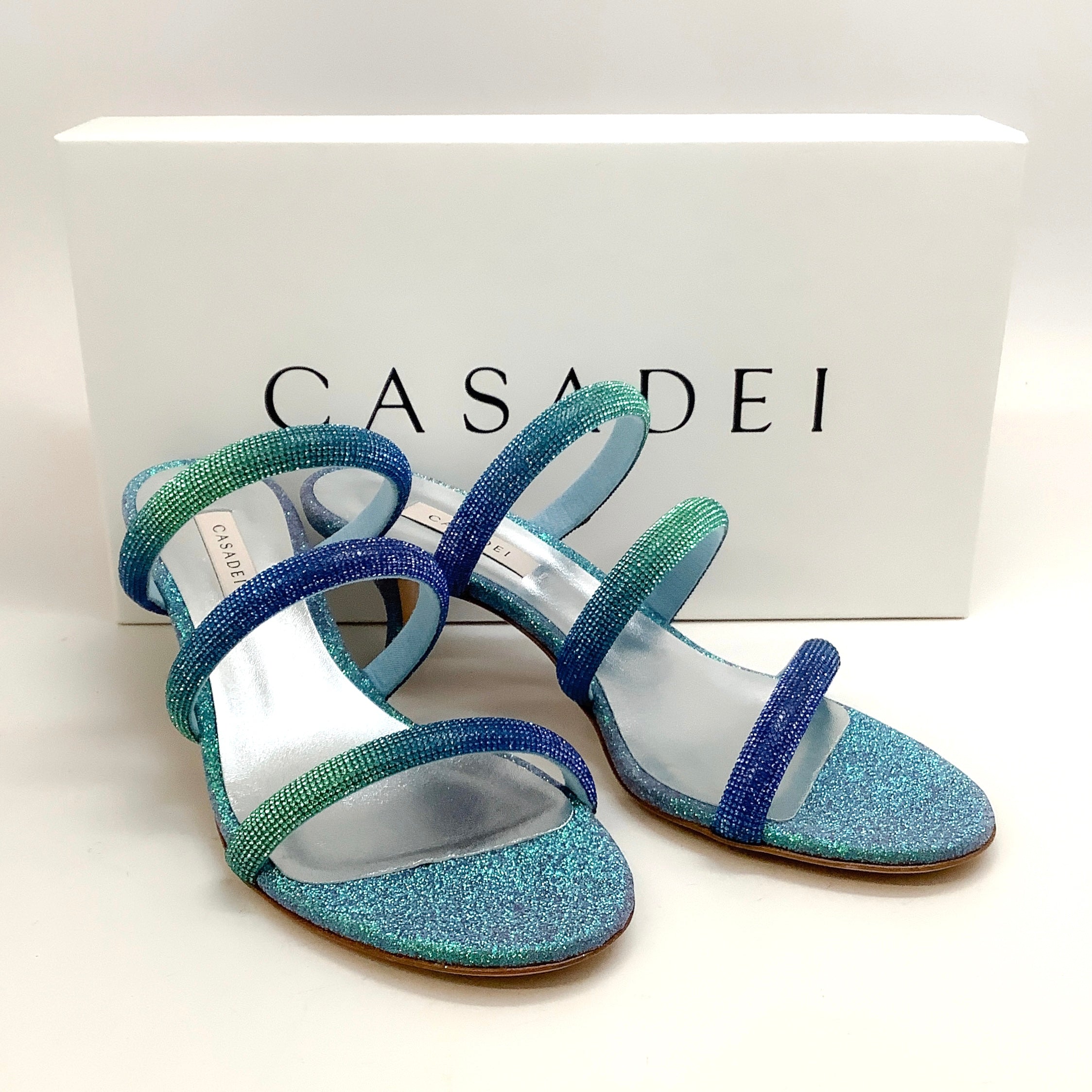 Casadei Dazzle Skylight Hollywood Sandals - Women's Luxury Glitter Heels for Parties & Evening Events